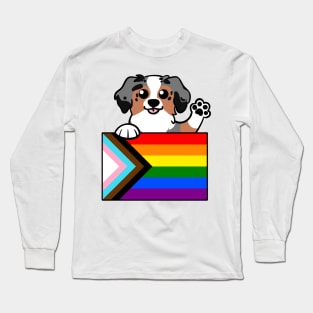 Love is Love Puppy - Blue Merle Aussie Long Sleeve T-Shirt